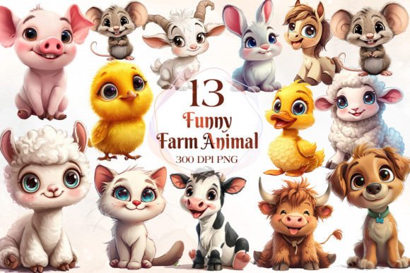 Download Funny Farm Animal Sublimation Clipart - Sublimation Collection