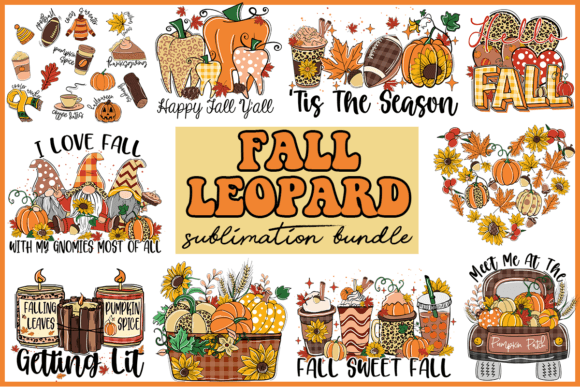 Download Fall, Autumn Leopard Sublimation Bundle - Sublimation Collection