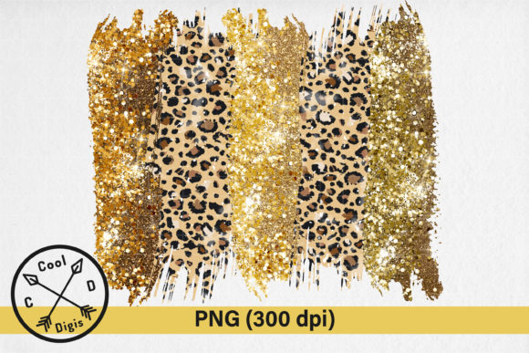 Download Brush Strokes Gold Leopard Sublimation - Sublimation Collection
