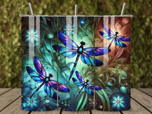 Download Dragonfly Tumbler Wraps Sublimation PNG - Sublimation Collection