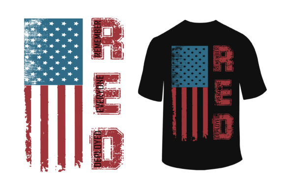 Download Red Friday T-Shirt Design with Flag - Friday Collection