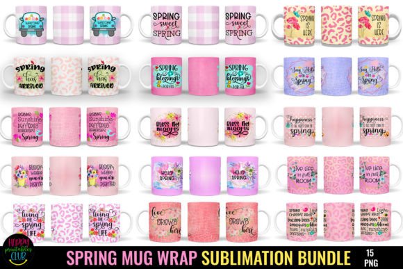 Download Spring Mugs Sublimation Bundle PNG - Sublimation Collection